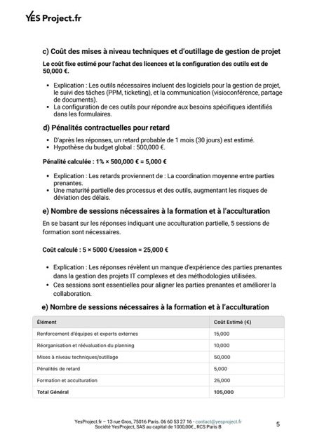 Document technique avec en-tête, comprenait des instructions et des directives de projet.